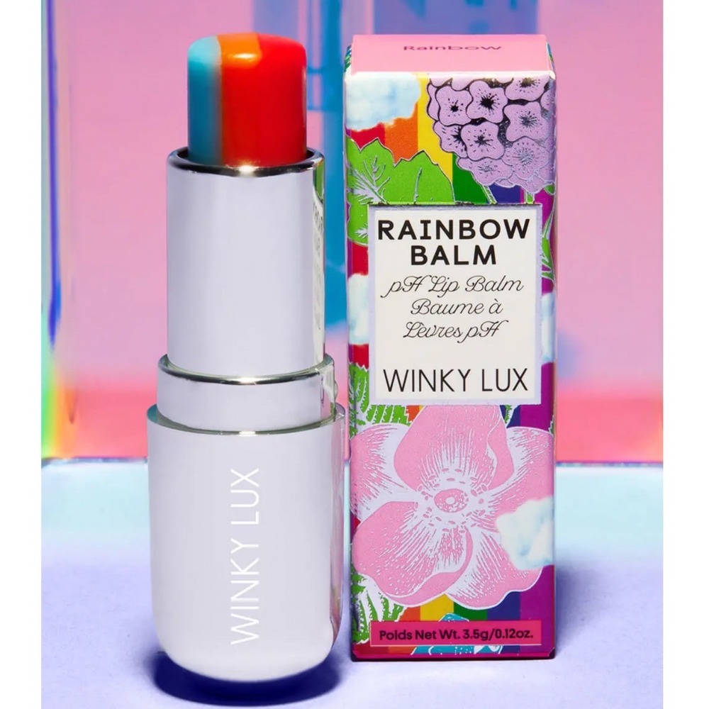 Winky Lux Rainbow Balm pH Lip Balm Color Changing Custom Pink Tint 3.5g New